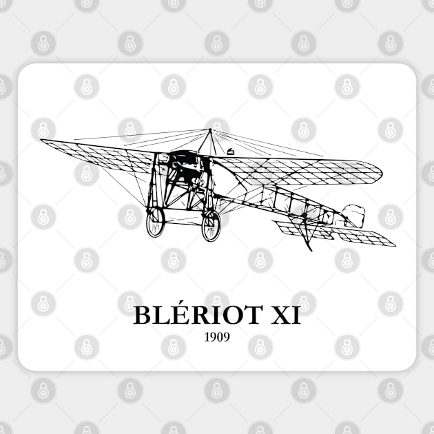 Blériot XI 1909 Aircraft Magnet by Lakeric